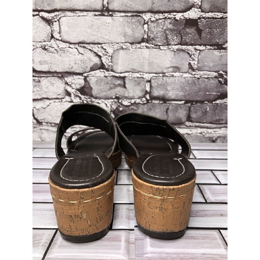 Donald Pliner Shera Copper Metallic Straps Cork Wedge Sandals Women 7.5M US/38EU - Picture 6 of 16